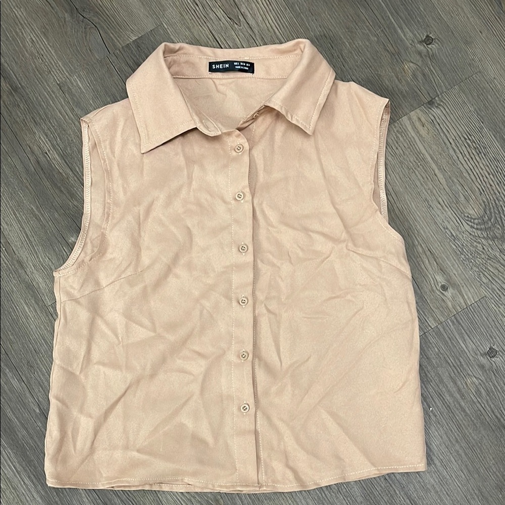 SHEIN Women's Sleeveless Tan Top